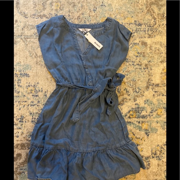 NWT BB Dakota Into the Indigo chambray wrap dress - Picture 7 of 13